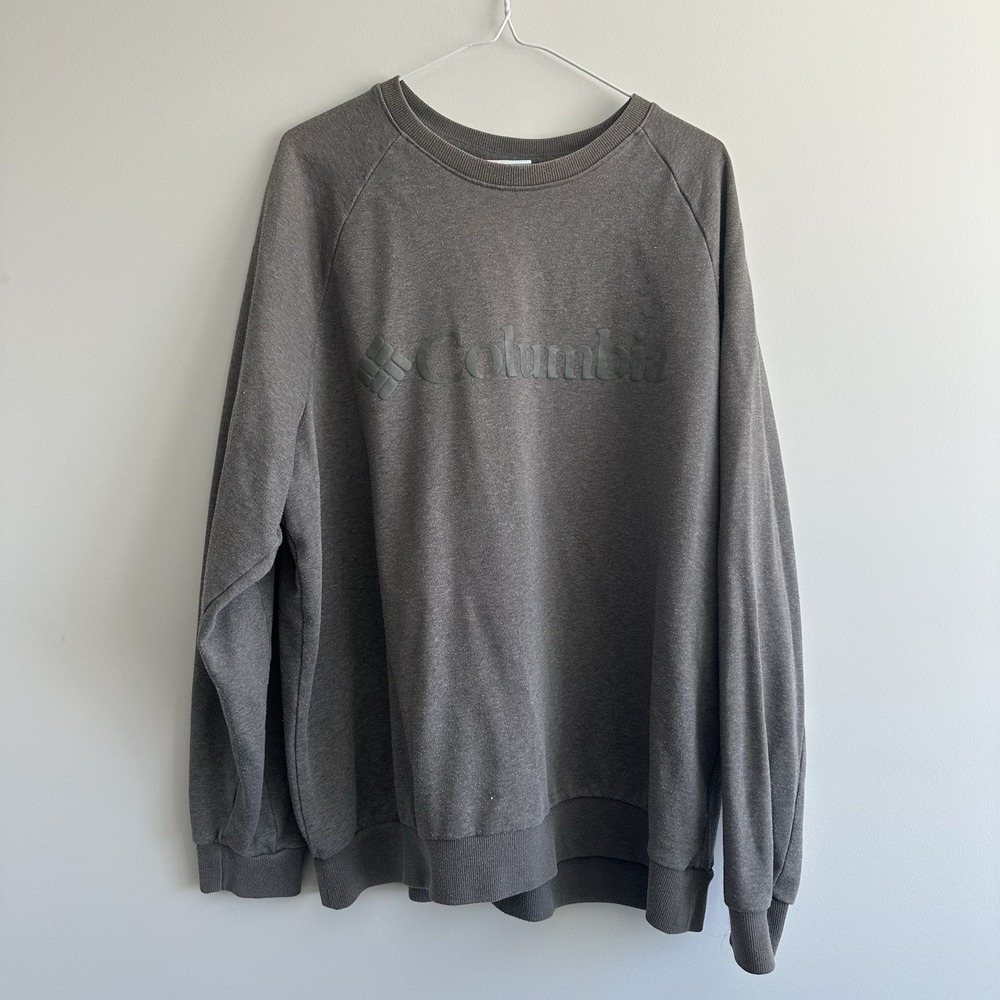 Columbia Men's Crewneck Sweatshirt Grey Size Extra Large Long Sleeve‎